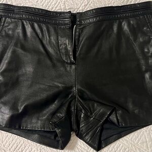 Vanessa Bruno Black Leather Shorts